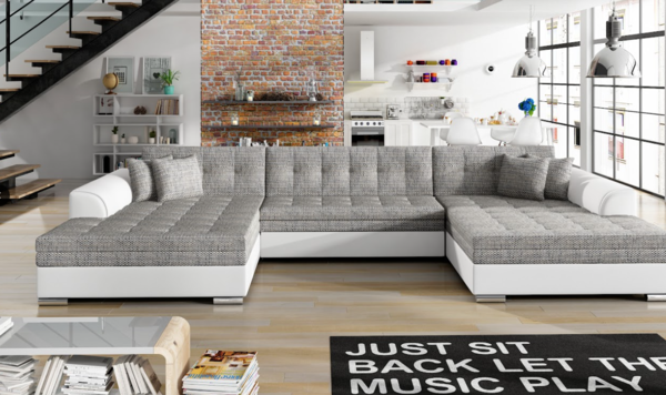 U Couch 355 x 165 Vento ( verschiedenen Farben)