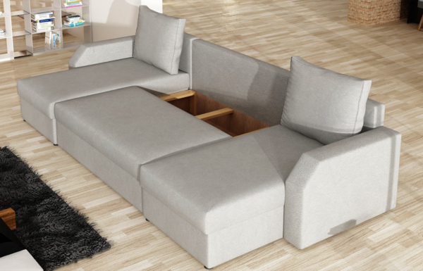 Moderne U-Couch Marion mit Schlaffunktion & Bettkasten
